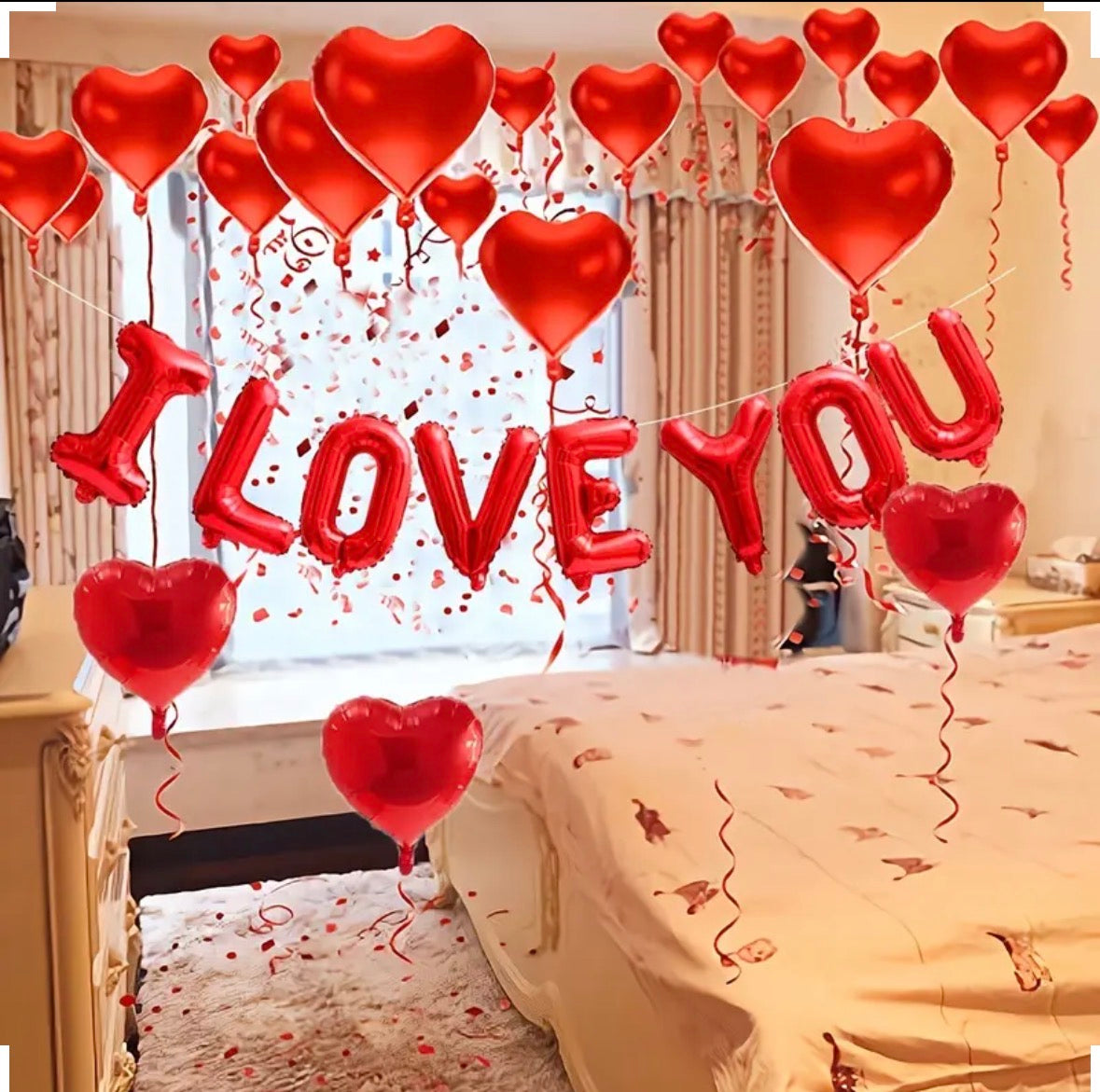 Valentijns ballonnen “I LOVE YOU”