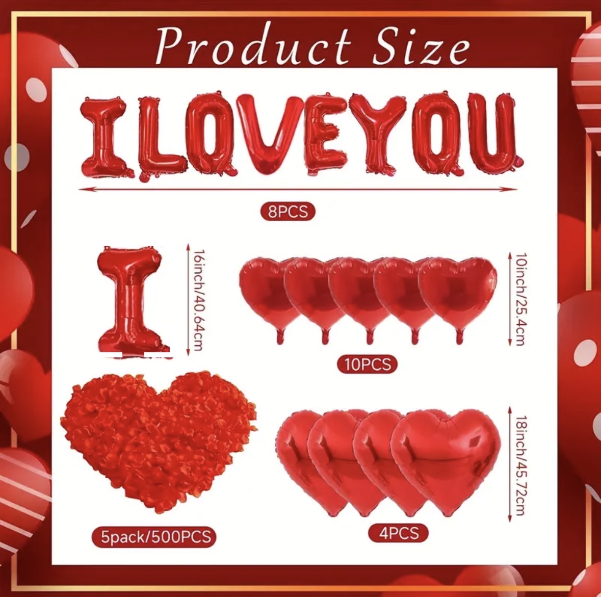 Valentijns ballonnen “I LOVE YOU”