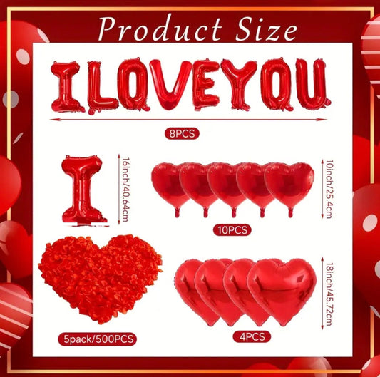 Valentijns ballonnen “I LOVE YOU”
