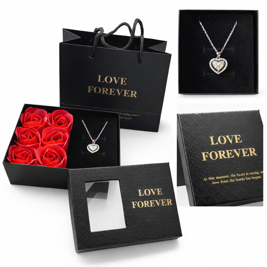 Valentijn cadeautje Hartje Ketting SET!