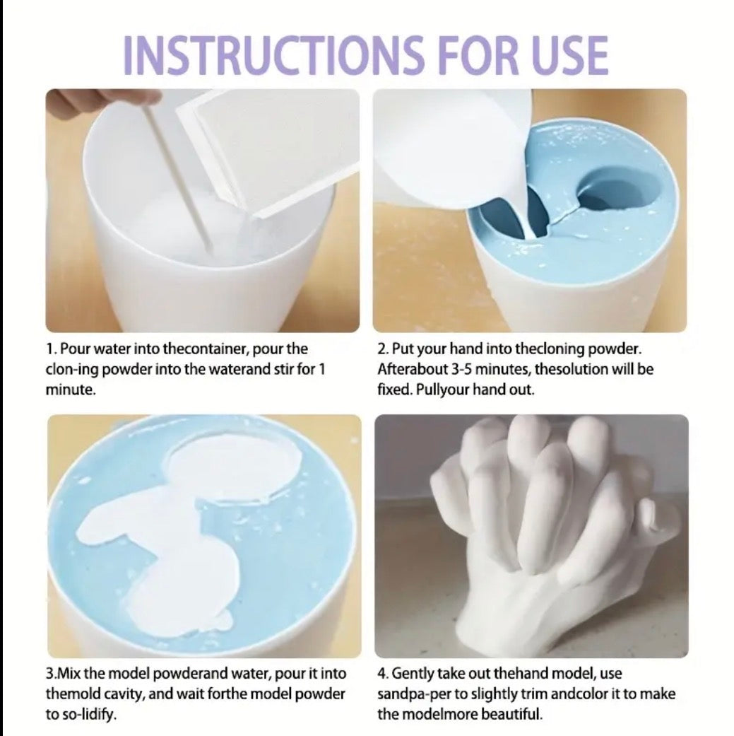 Handen vorm maken in klei!